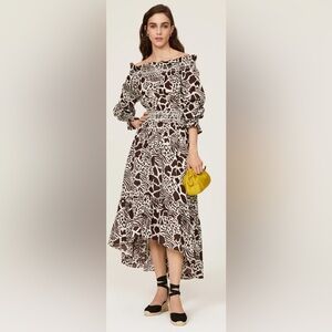 Adam Lippes x RTR Smocked Off the Shoulder Dress Size 8